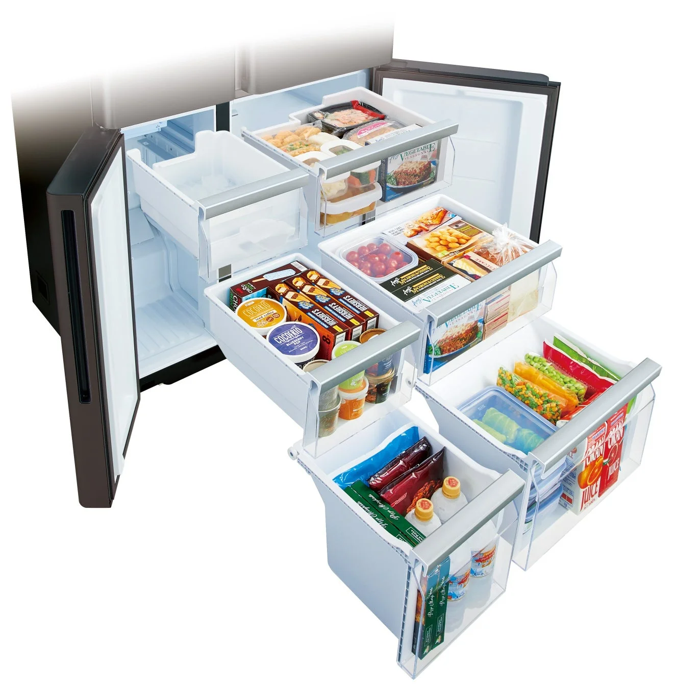 6ボックスに分かれた冷凍室