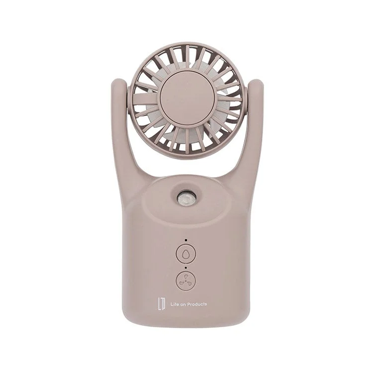 ポータブル扇風機、ミストファン、ハンディファン、卓上扇風機、加湿器、家電、夏物家電、ベージュ、生活雑貨