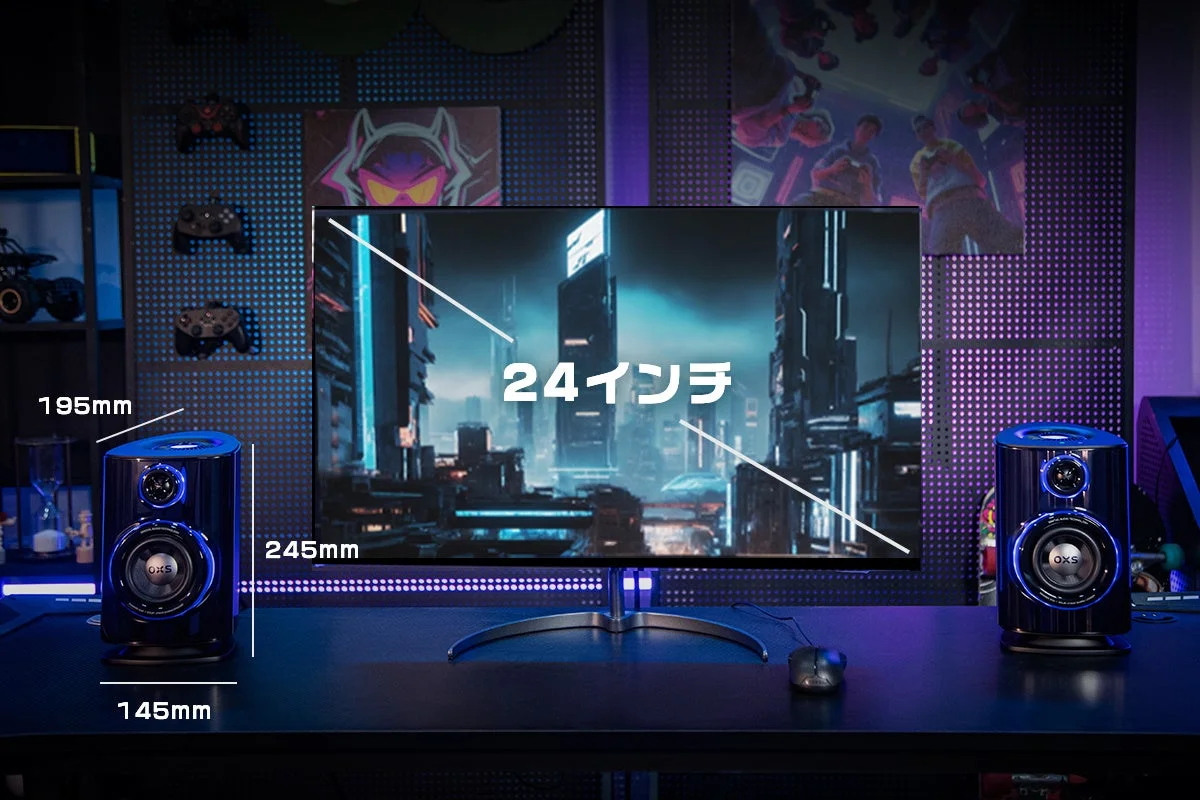 195mm, 245mm, 145mm, 24インチ, OXS