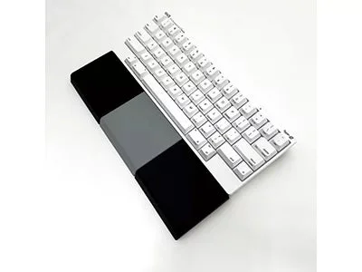 白い背景に、角が丸みを帯びた灰色の長方形のブロックが斜めに置かれている