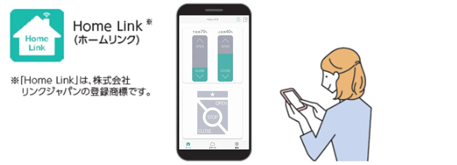 Home Linkアプリの操作画面