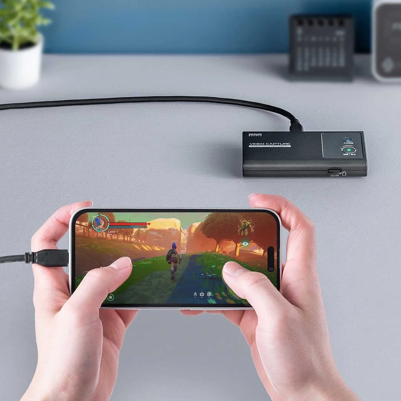 パソコン不要！USB-Cでスマホ画面を録画できるビデオキャプチャー「400-MEDI054」新発売