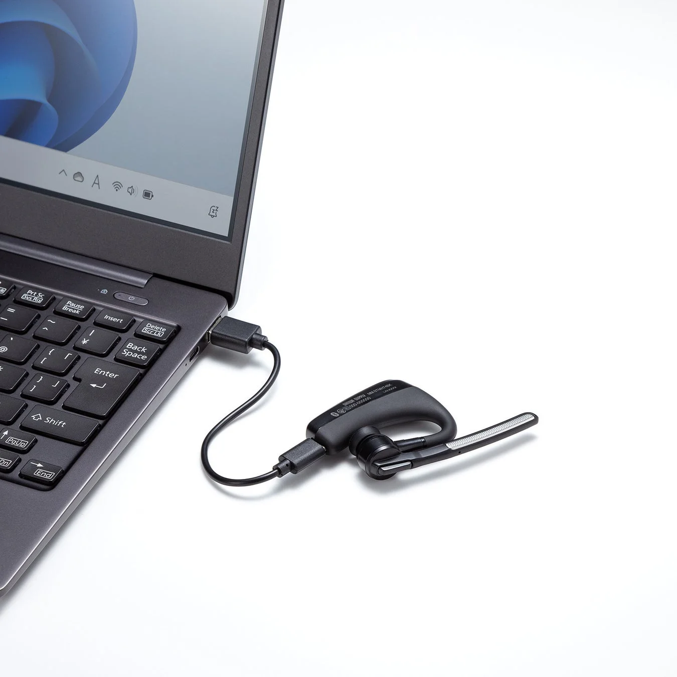 USBケーブルでの充電