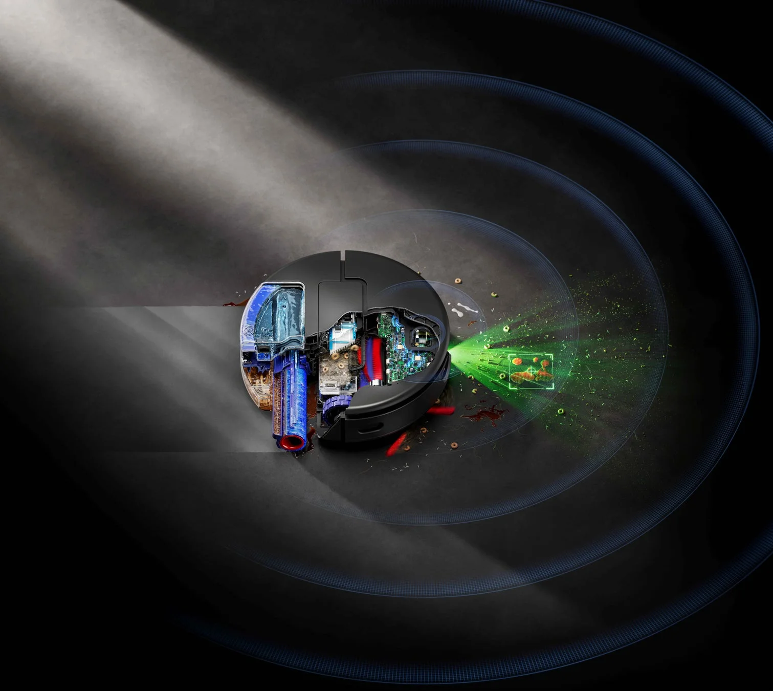 AIカメラで汚れを検知するロボット掃除機