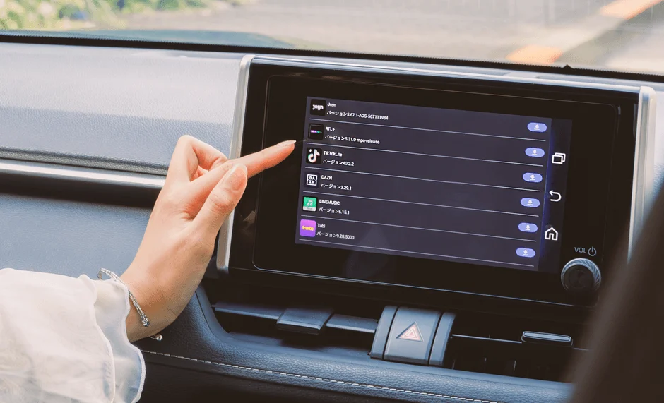 車内,カーナビ,タッチパネル