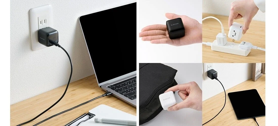 エレコム、スマホからノートPCまで対応する最大65W出力のコンパクトAC充電器を新発売！