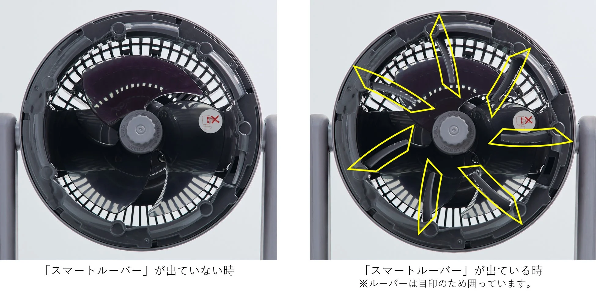 スマートルーバーが出ていない時と出ている時の比較