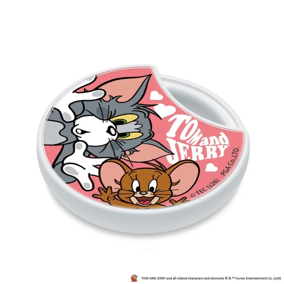 トムとジェリーがデザインされたピンクと白のキャラクターグッズ