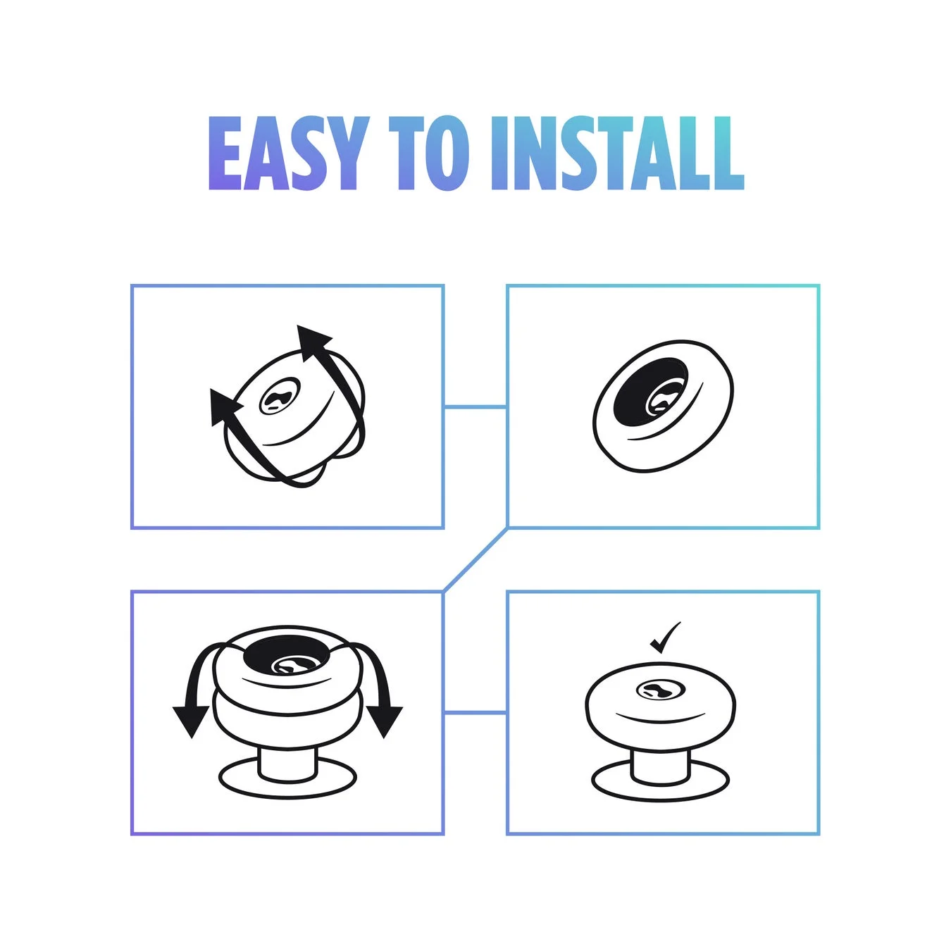 簡単な取り付け方法を示した図