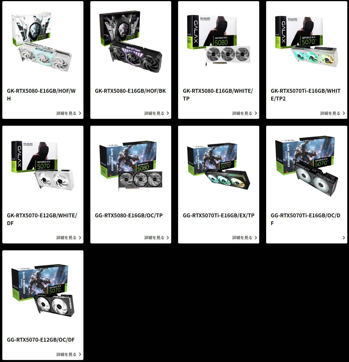 対象グラフィックボード