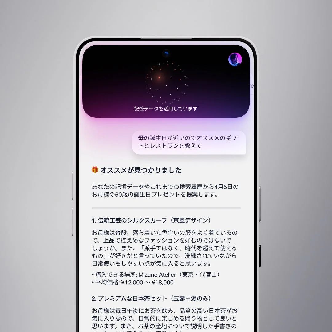 記憶データを活用した提案