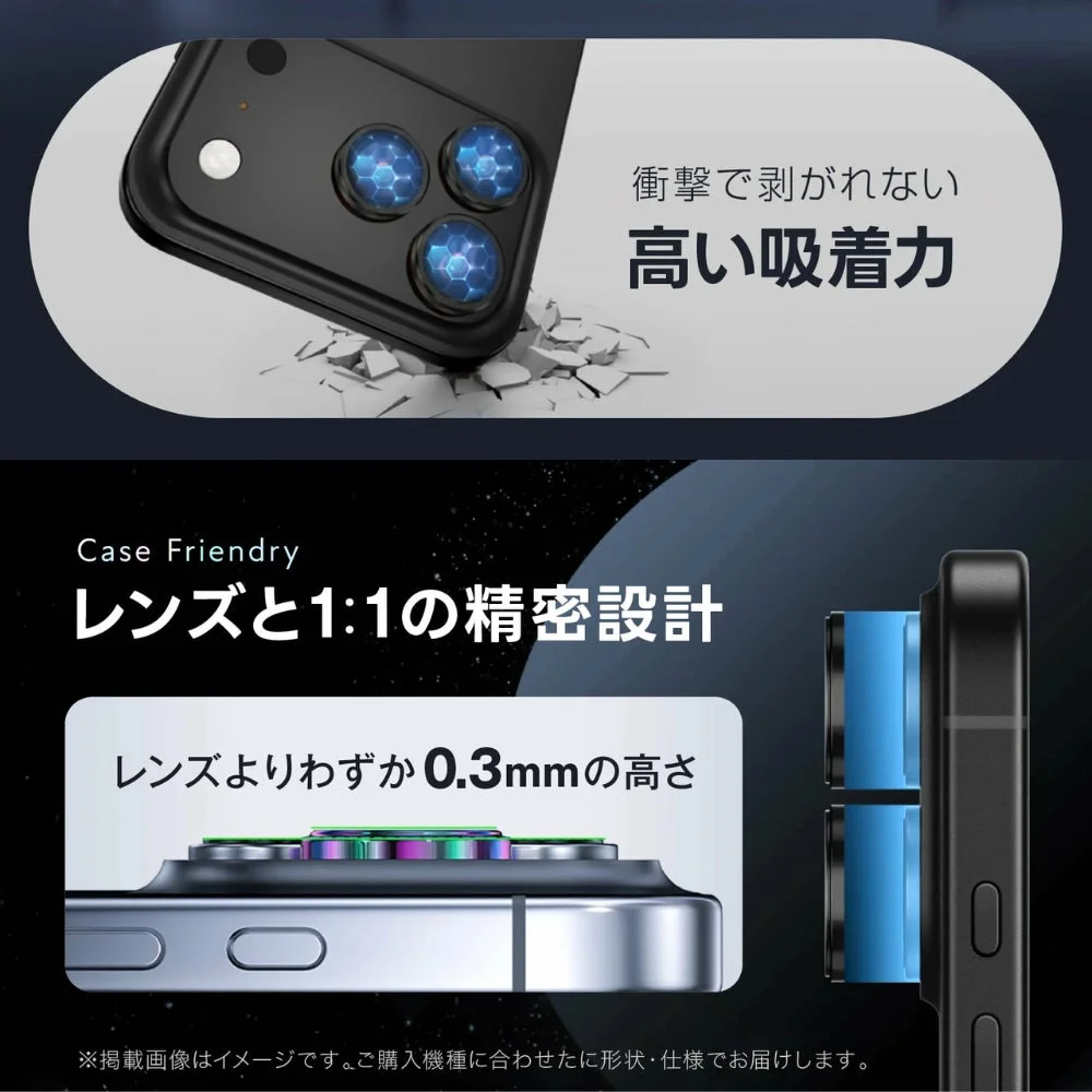 スマートフォン用カメラレンズ保護アクセサリーの精密設計