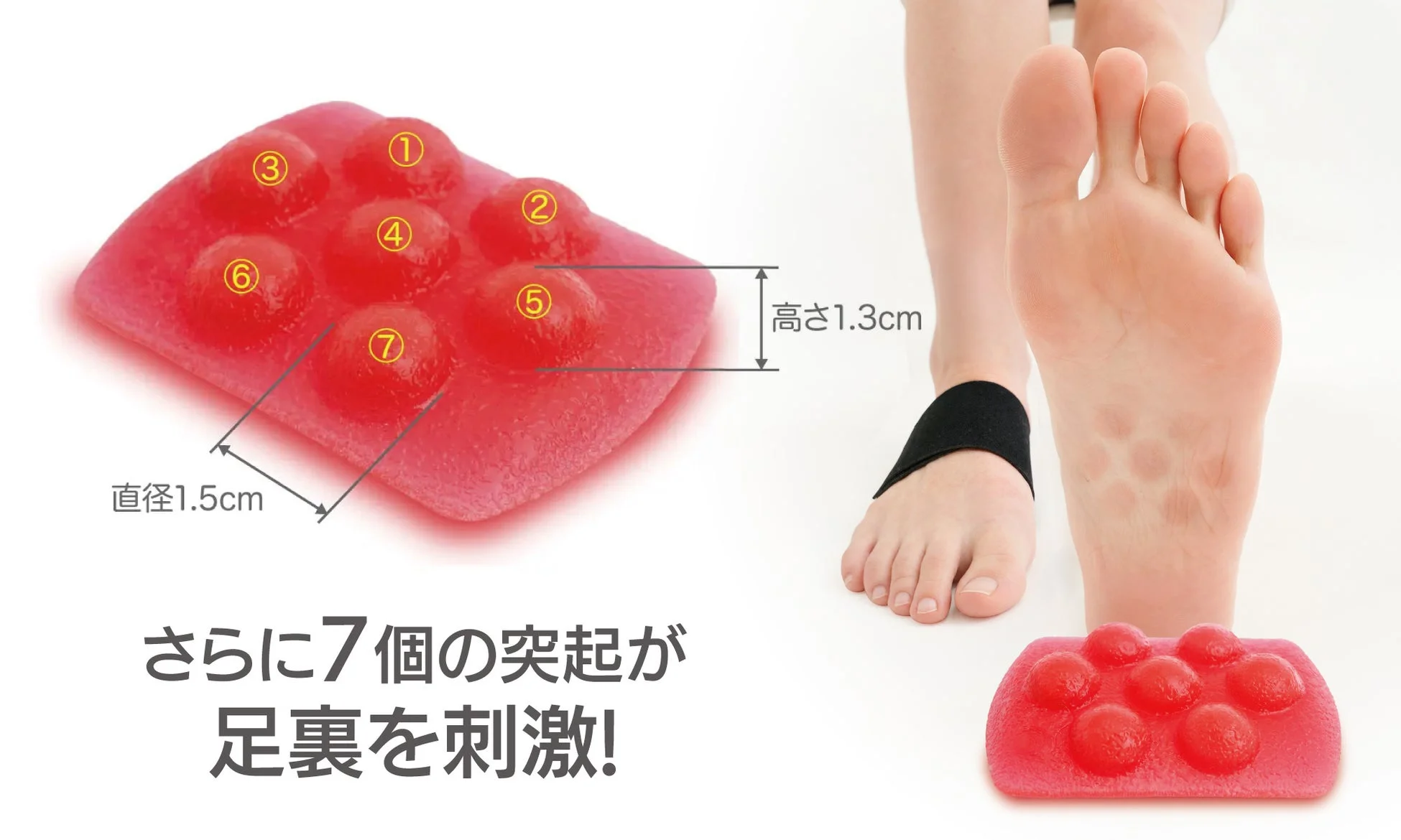 足裏マッサージ、フットケア、マッサージ器、健康グッズ、リフレッシュ、足裏刺激、突起、ピンク、セルフケア