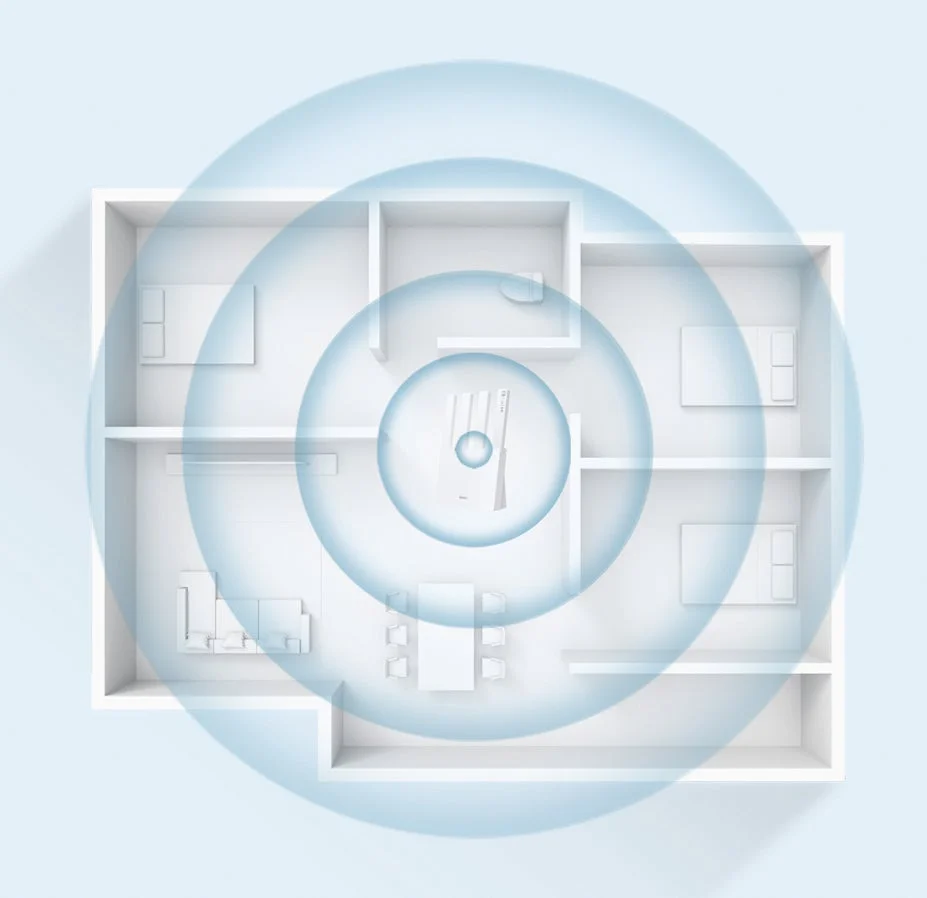 HUAWEI WiFi BE3 カバー範囲イメージ