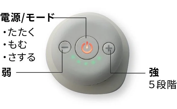 マッサージ器の操作パネル