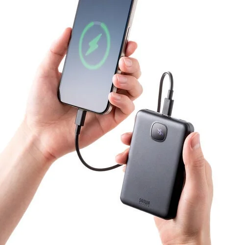 燃えにくい半固体電池採用！サンワダイレクトからPD20W急速充電対応モバイルバッテリー「700-BTL062BK」新発売