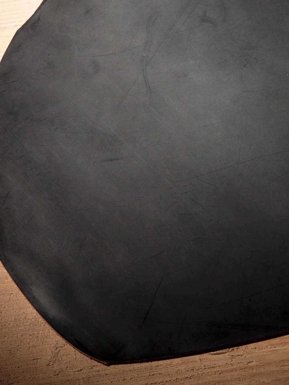 黒い革のクローズアップ