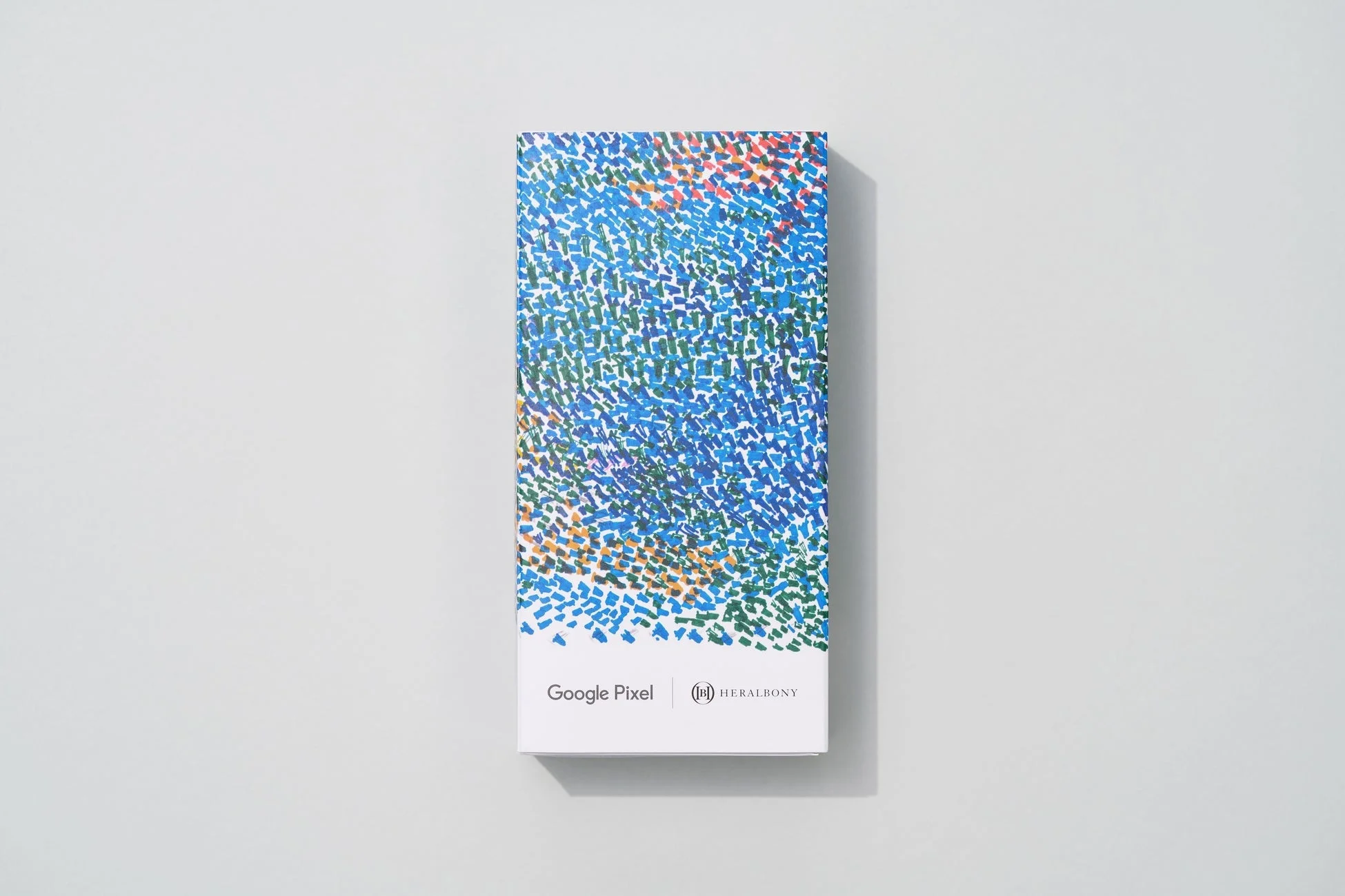 Google Pixel HERALBONYコラボレーション製品のパッケージ