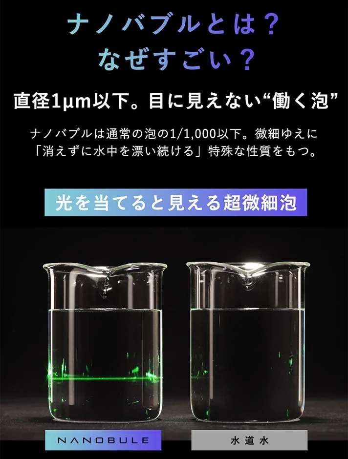 ナノバブルとは？なぜすごい？