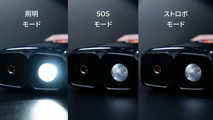 LEDライトの3モード