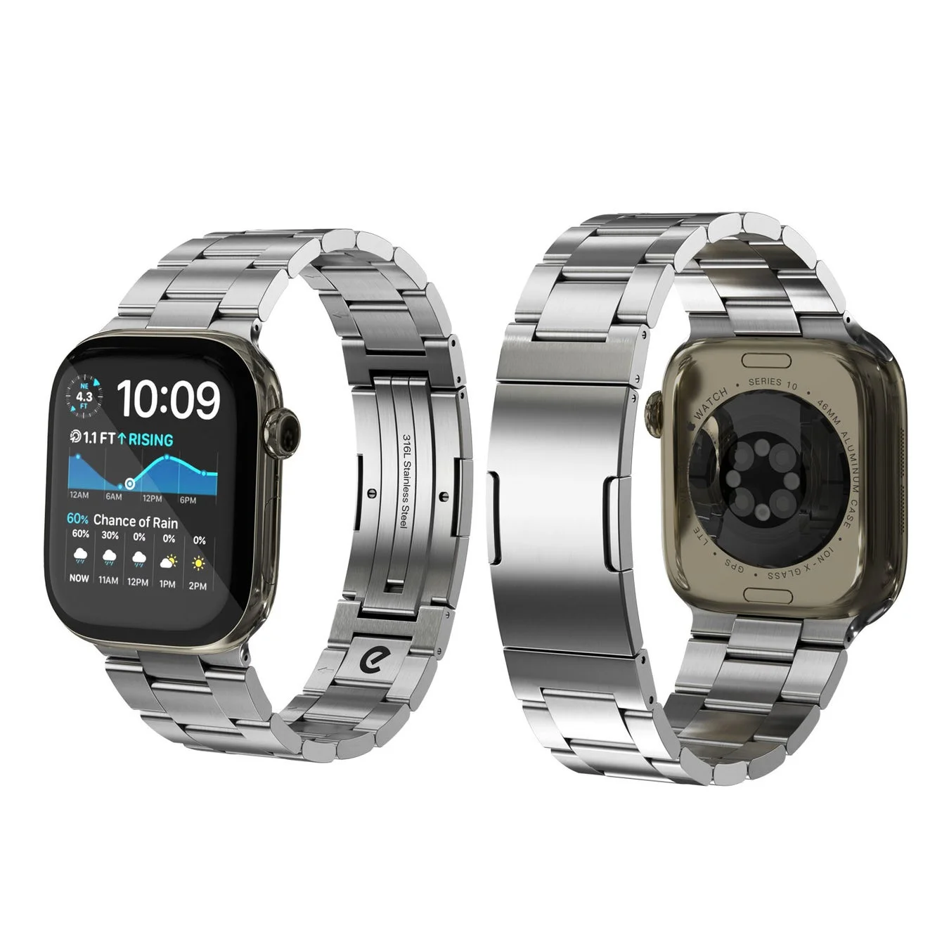 Apple Watch Series 10に装着されたSpectraバンド