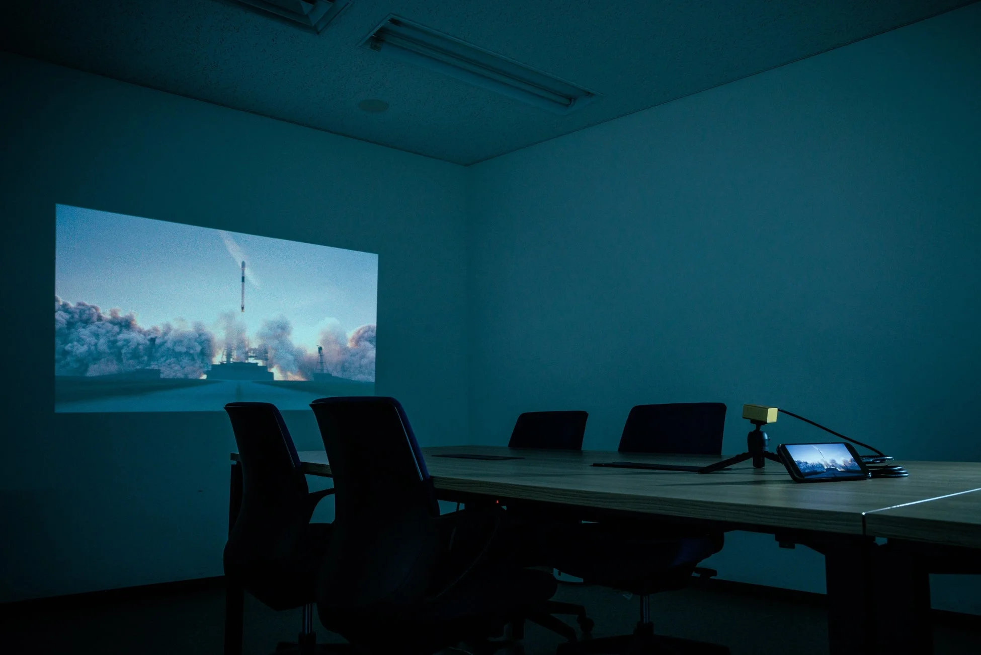 会議室でのPico Projector