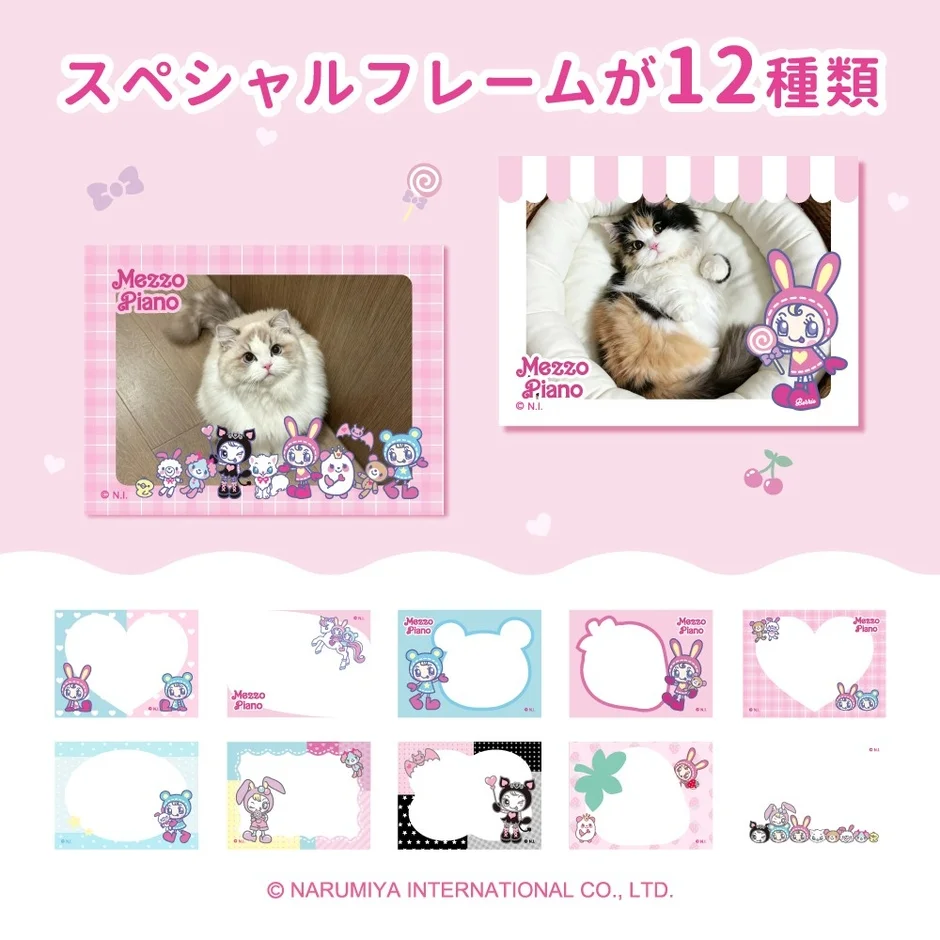 スペシャルフレームが12種類 Mezzo Piano