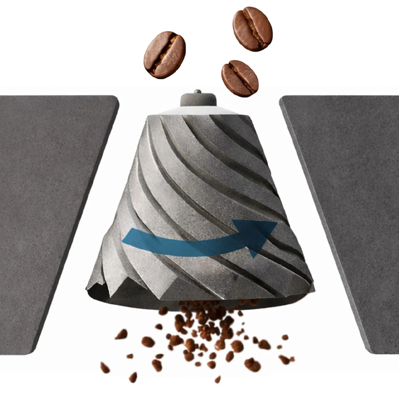 コニカル式ミルの構造イラスト