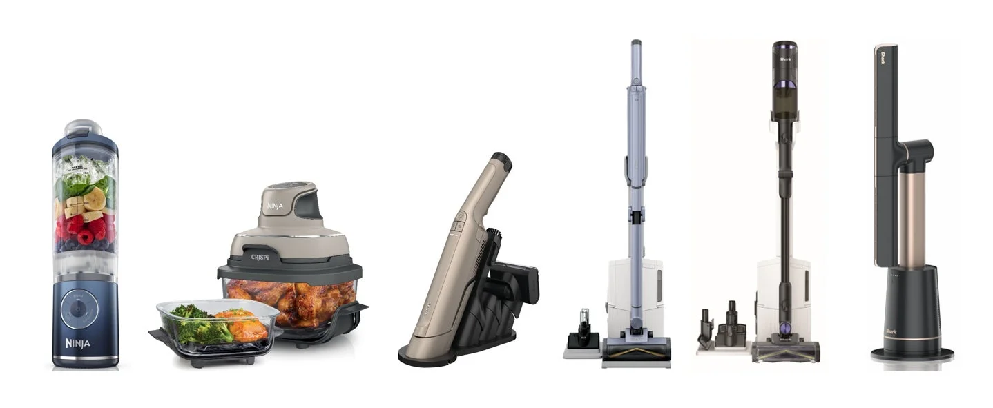 NinjaとSharkブランドの多様な家電製品