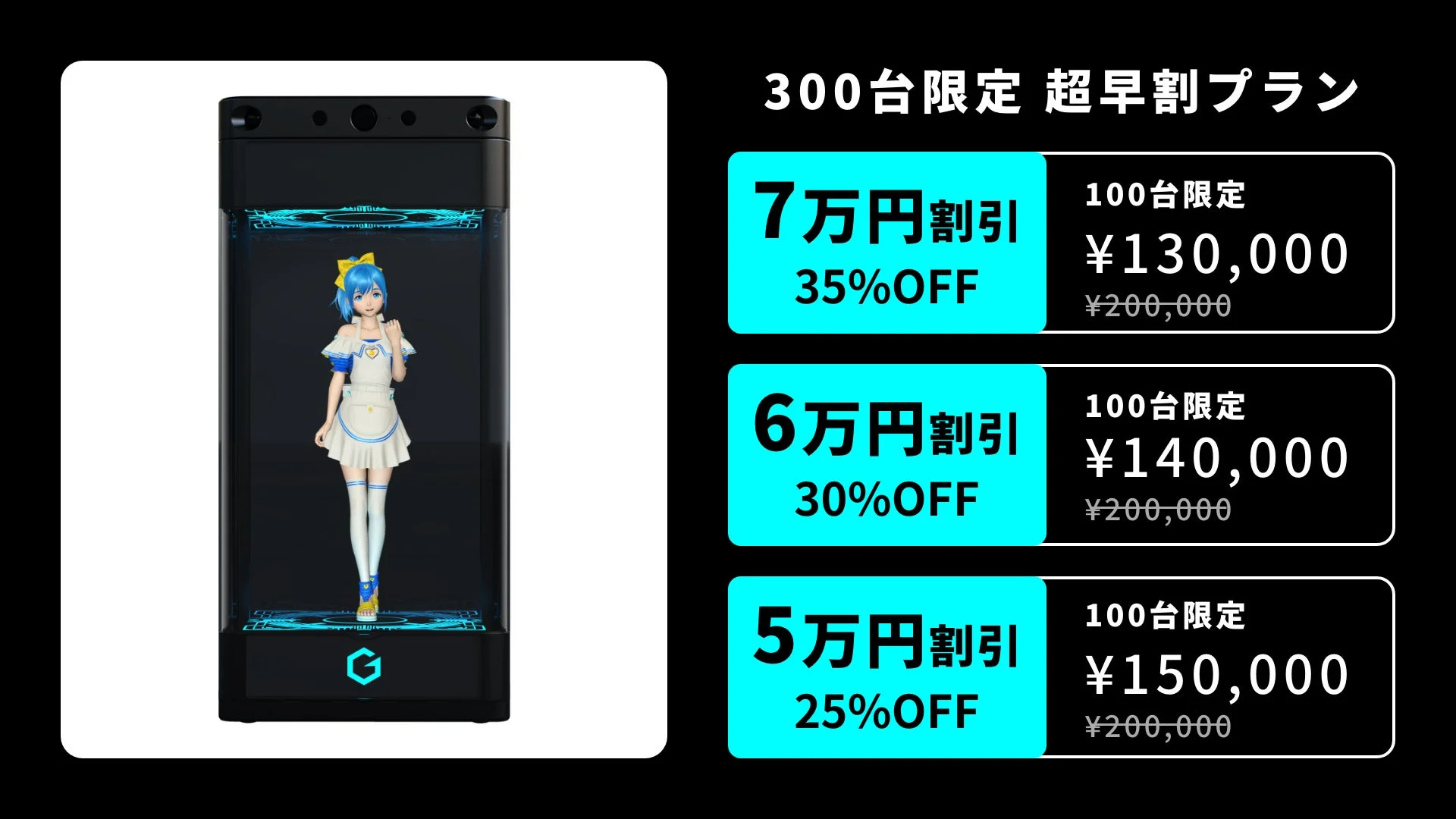 300台限定 超早割プラン