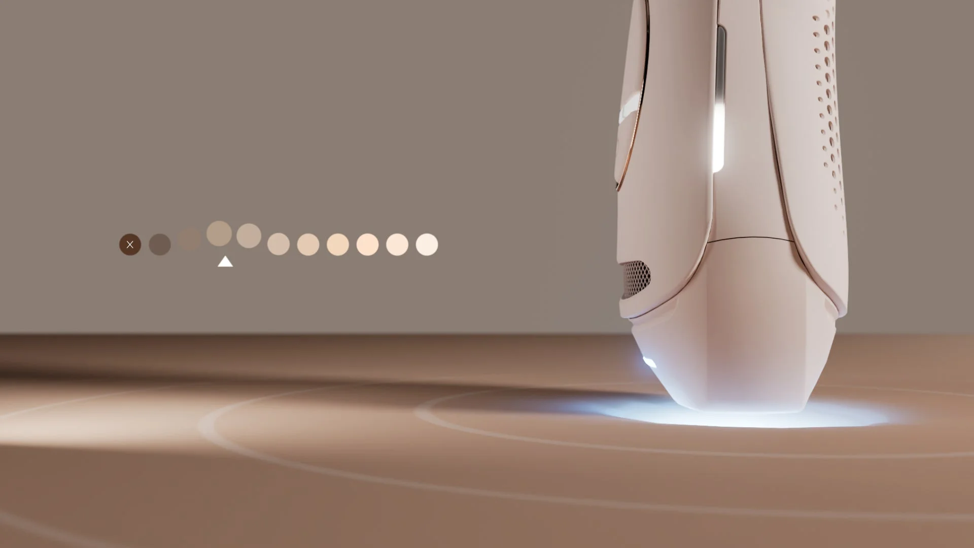 肌のトーンに合わせて使用する様子