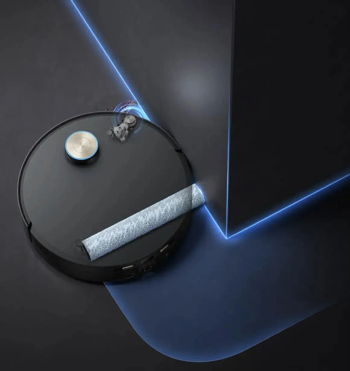 角を掃除するロボット掃除機