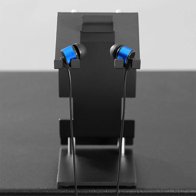 一般的なイヤホンが掛かっている様子