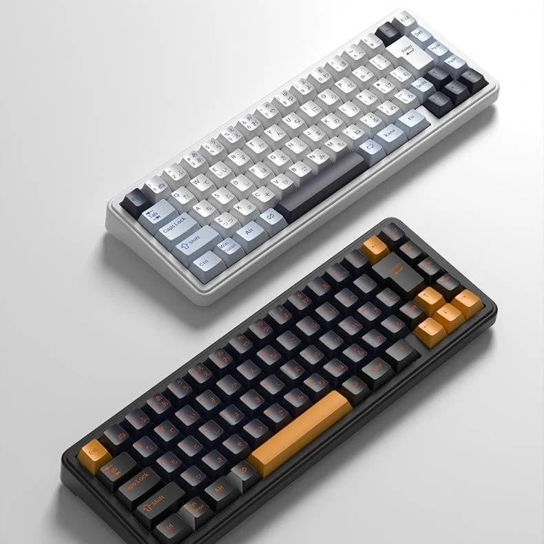 白と黒の日本語配列キーボード