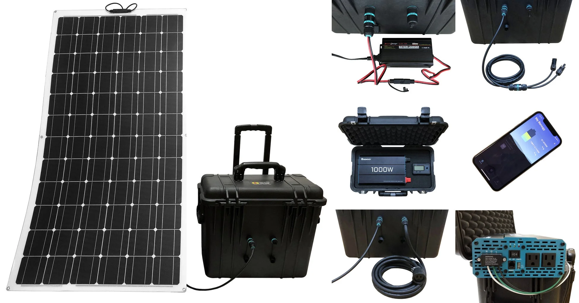 フレキシブルソーラーパネルとポータブル電源