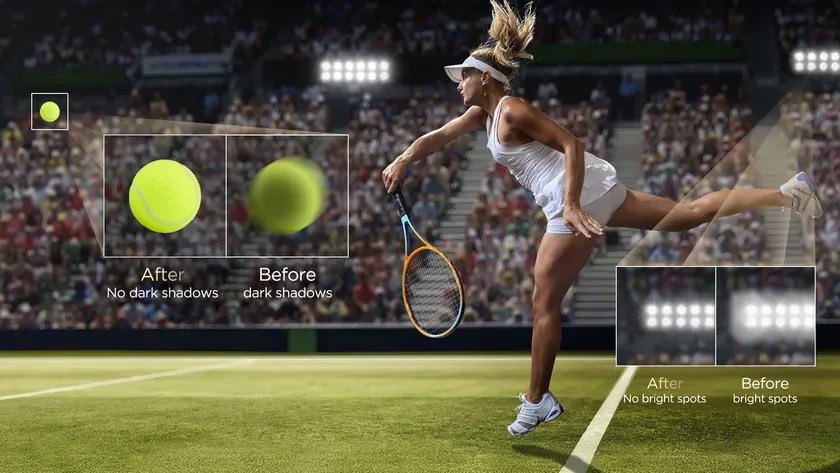 テニスプレーヤーの画像処理比較