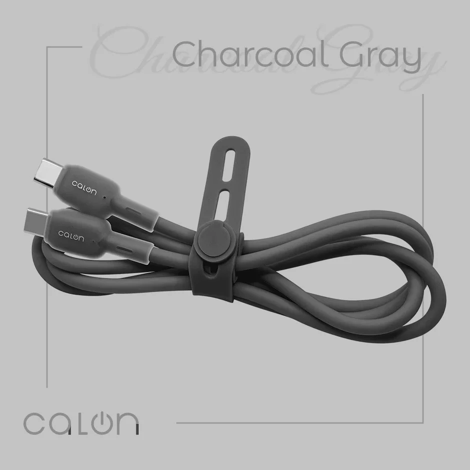 Type-C to Type-C Charcoal Gray