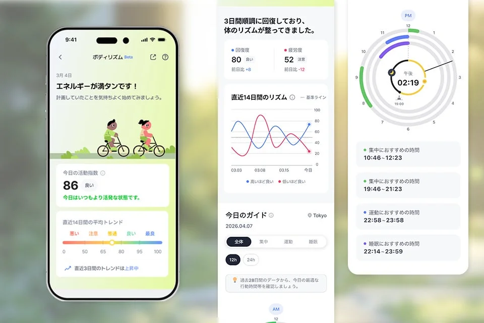 Body Rhythm アプリ画面