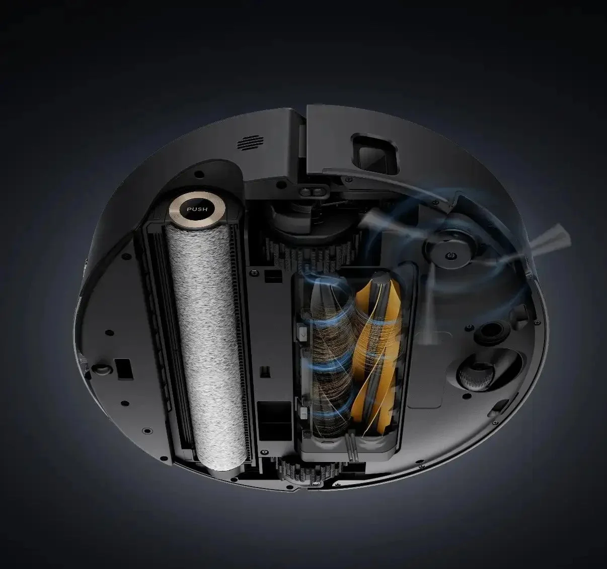 ロボット掃除機の底面構造とブラシ