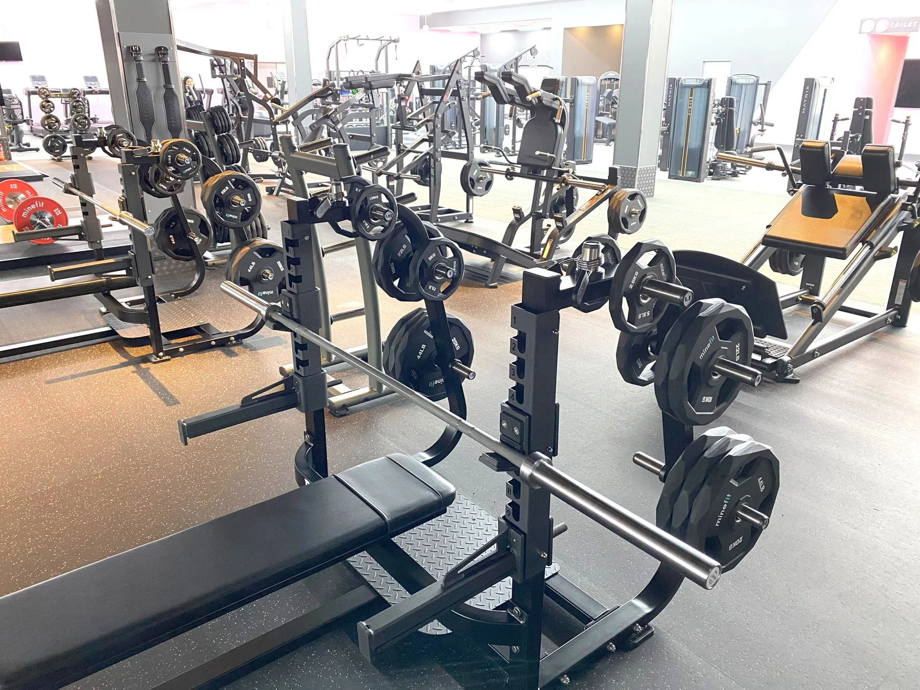 筋トレマシンの様子