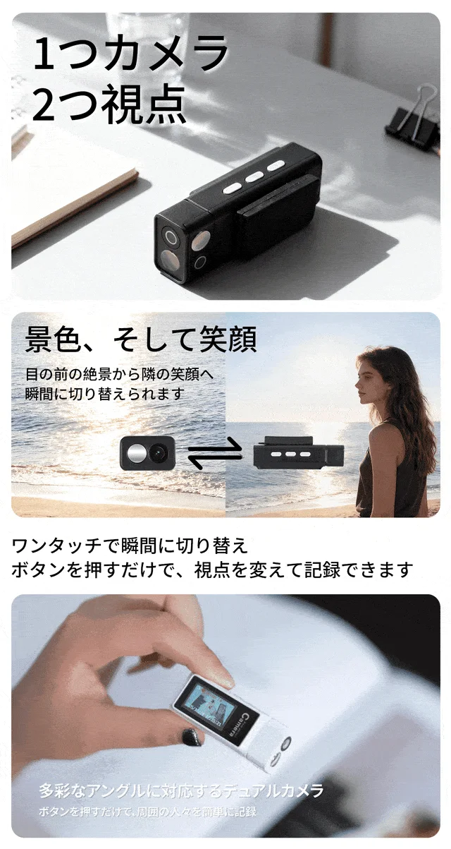 デュアルレンズ視点切り替え