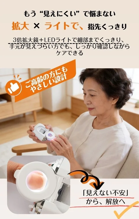 拡大鏡とLEDライト