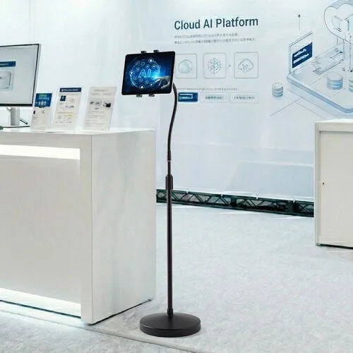 展示会でタブレットスタンド