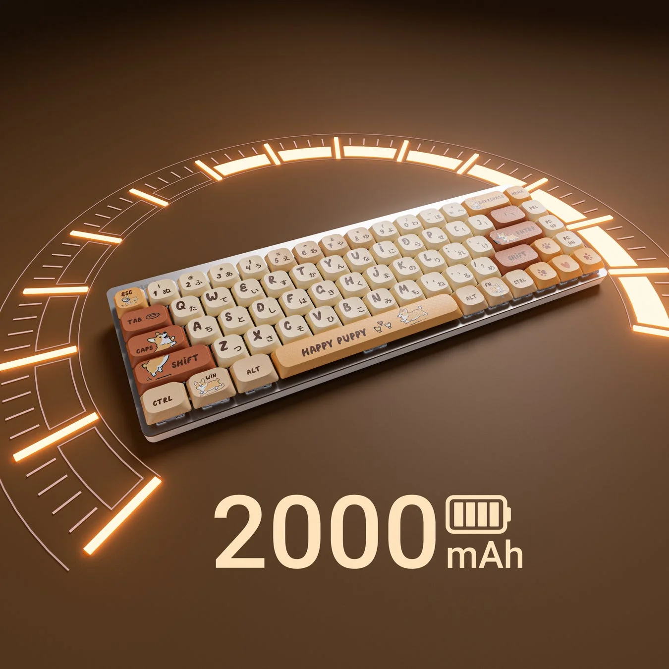 キーボードのバッテリー表示