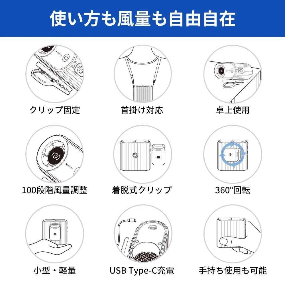 使い方と風量自由自在