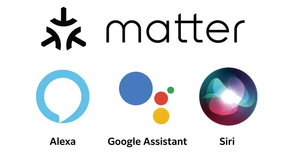 Matterロゴと音声アシスタントのロゴ