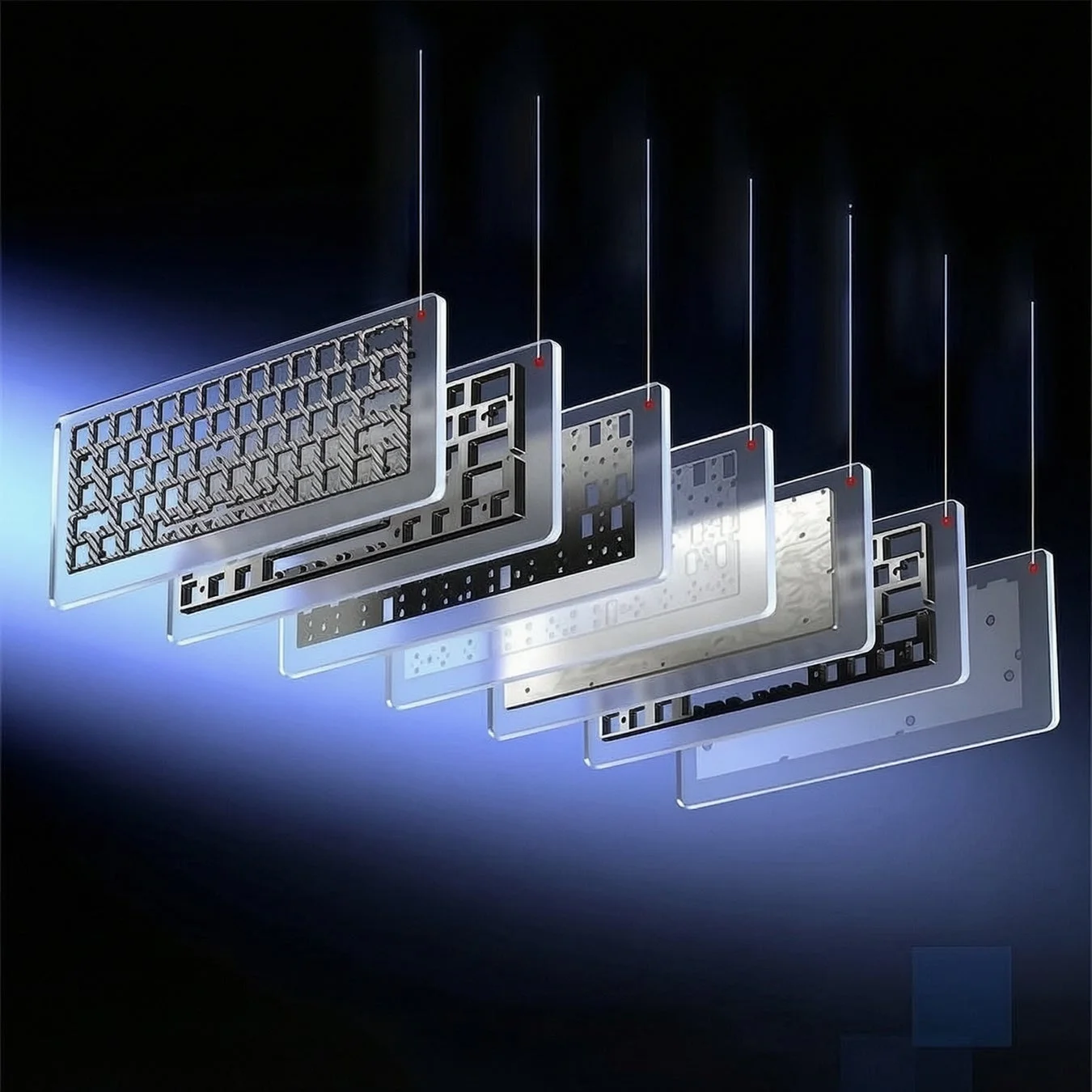 キーボードの分解図