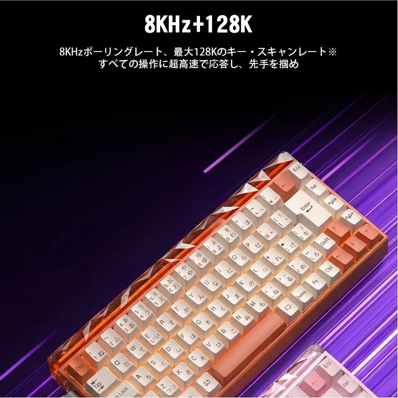 8KHzポーリングレートと128Kキースキャンレート