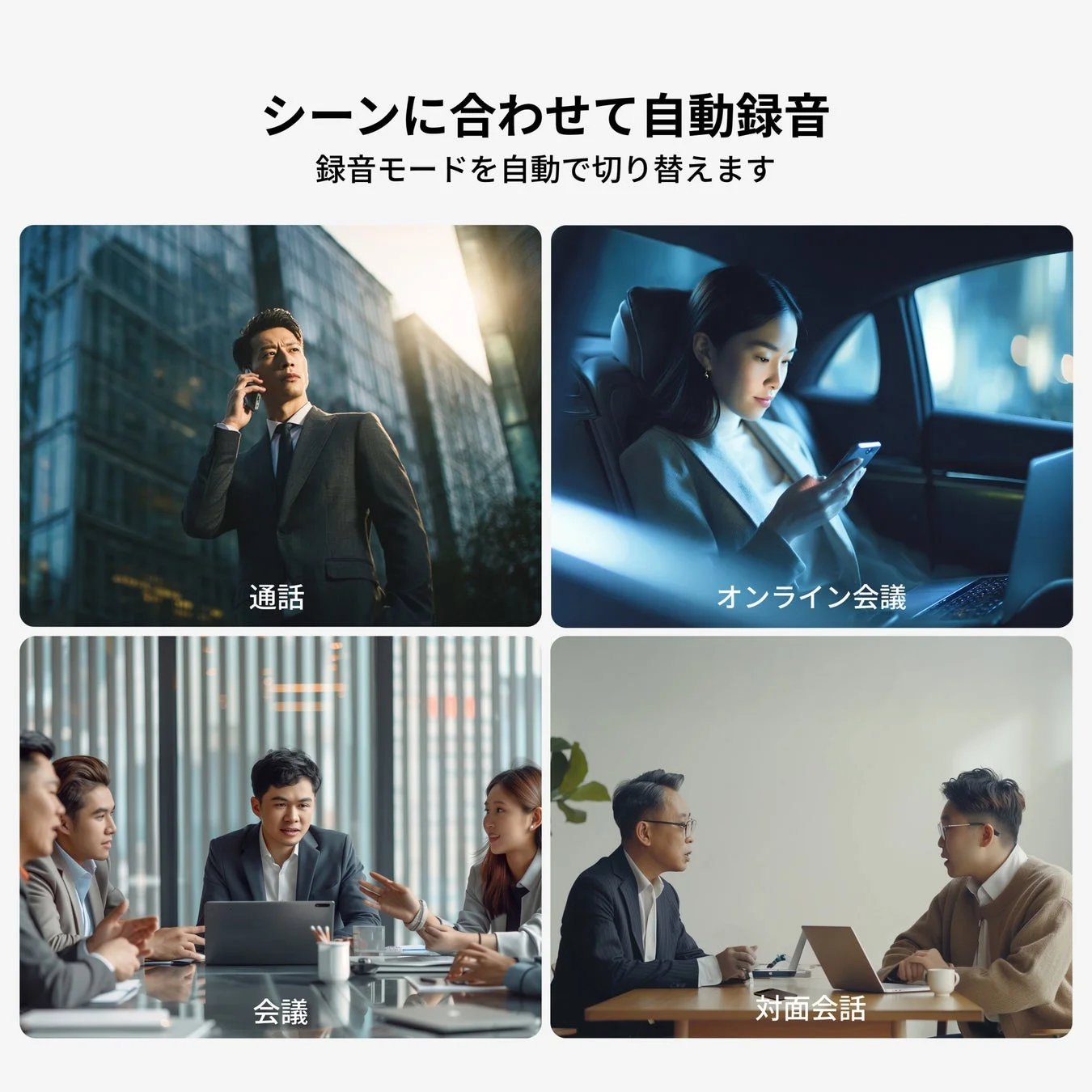 シーンに合わせて自動録音