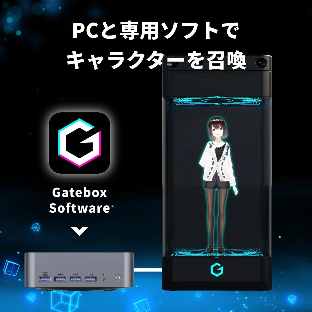 PCと専用ソフトでキャラクターを召喚